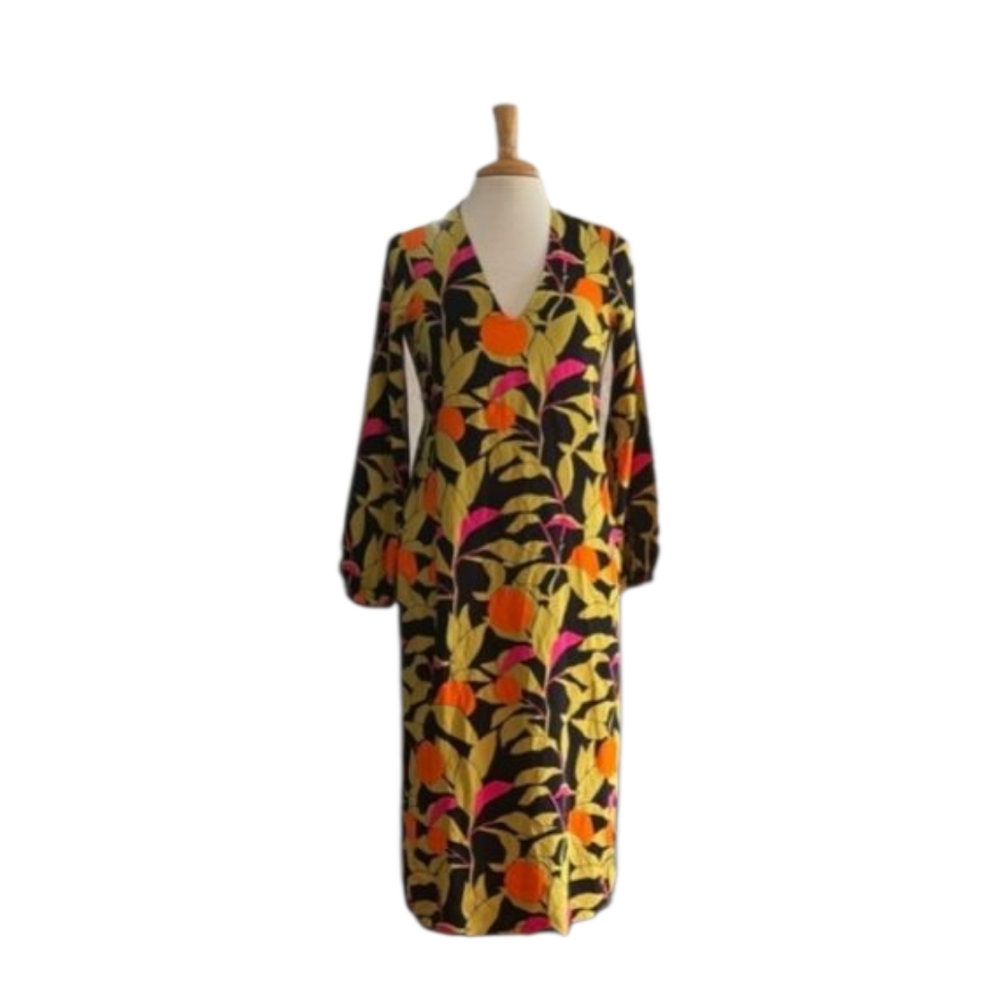 COREYLYNNCALTER Anthropologie V Neck Long Sleeve Midi Dress - Picture 6 of 10